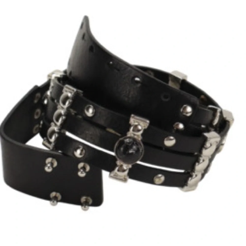 Maje Black Leather Studded Belt with Silver Hardware Size 1 NWT - Picture 2 of 7